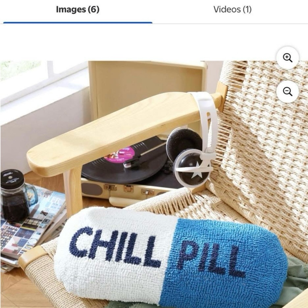 Mainstays Blue and White Chill Pill Pillow